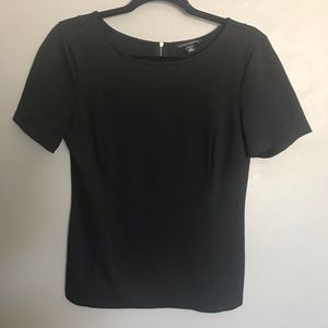 Banana Republic black short sleeve stretch top